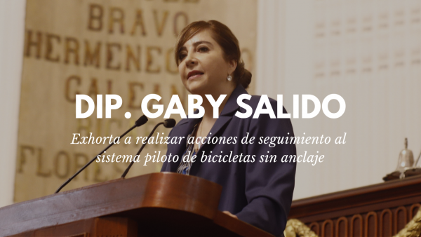 Exhorta Gabriela Salido a realizar acciones de seguimiento al sistema piloto de bicicletas sin anclaje