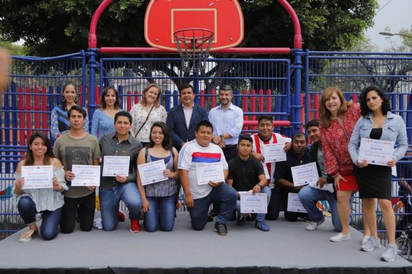 Reinaguran legisladores panistas y autoridades en Miguel Hidalgo módulo deportivo de la colonia Cuauhtémoc Pensil